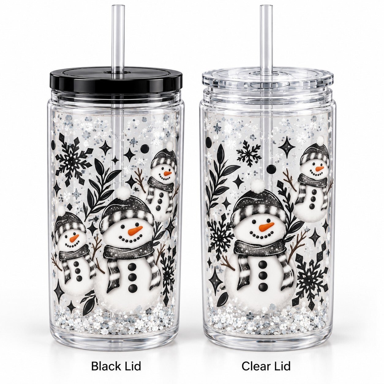 Frosty Friends — 16 oz Acrylic Snow Globe Tumbler