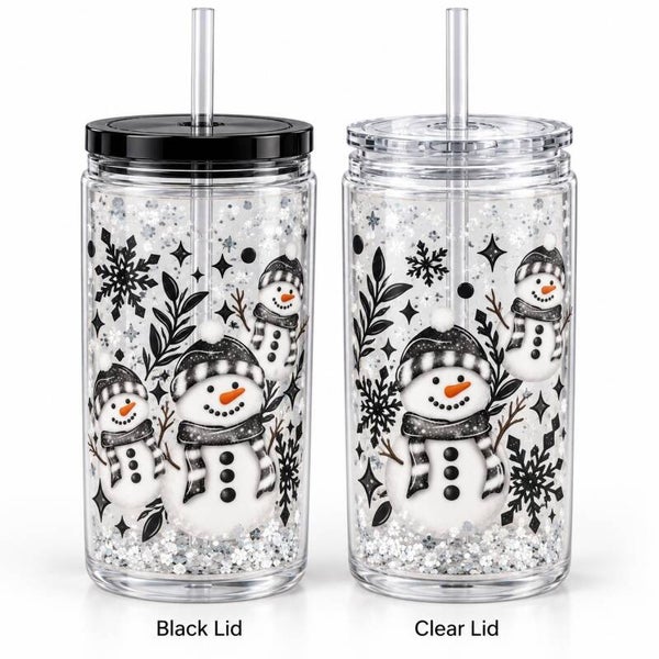Frosty Friends — 16 oz Acrylic Snow Globe Tumbler