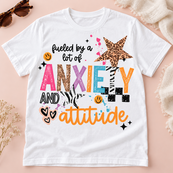 Fueled by Anxiety and Attitude — Adult Graphic Tee