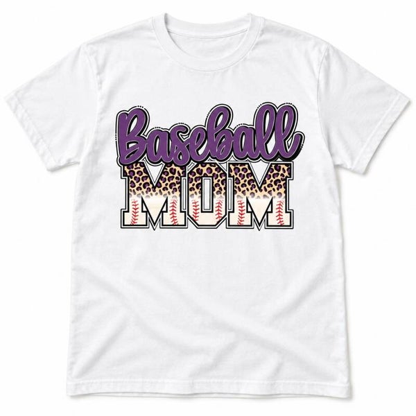 Leopard Baseball Mom Tee