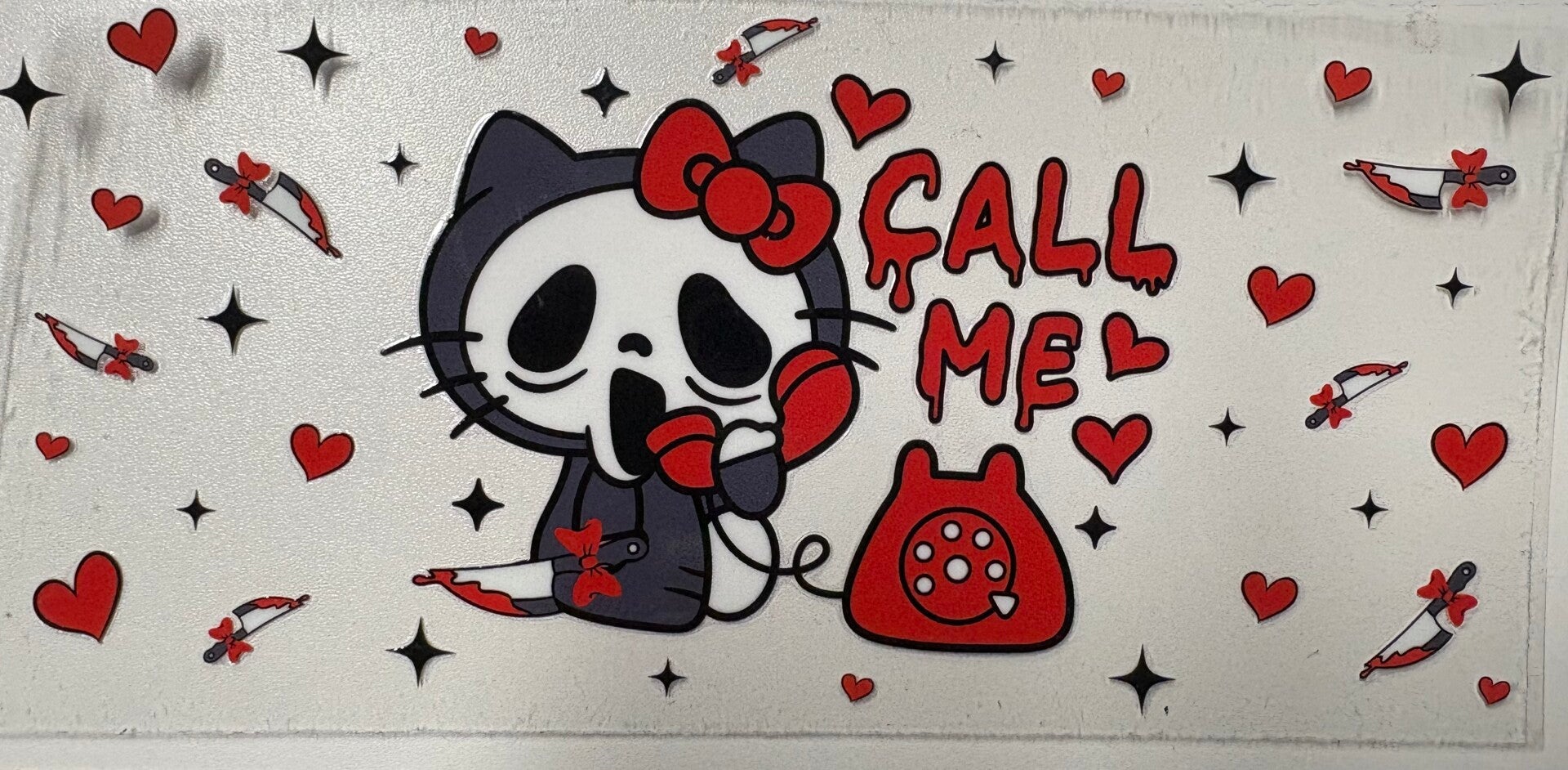 Call Me — Spooky Kitty 16 oz Acrylic Snow Globe Tumbler