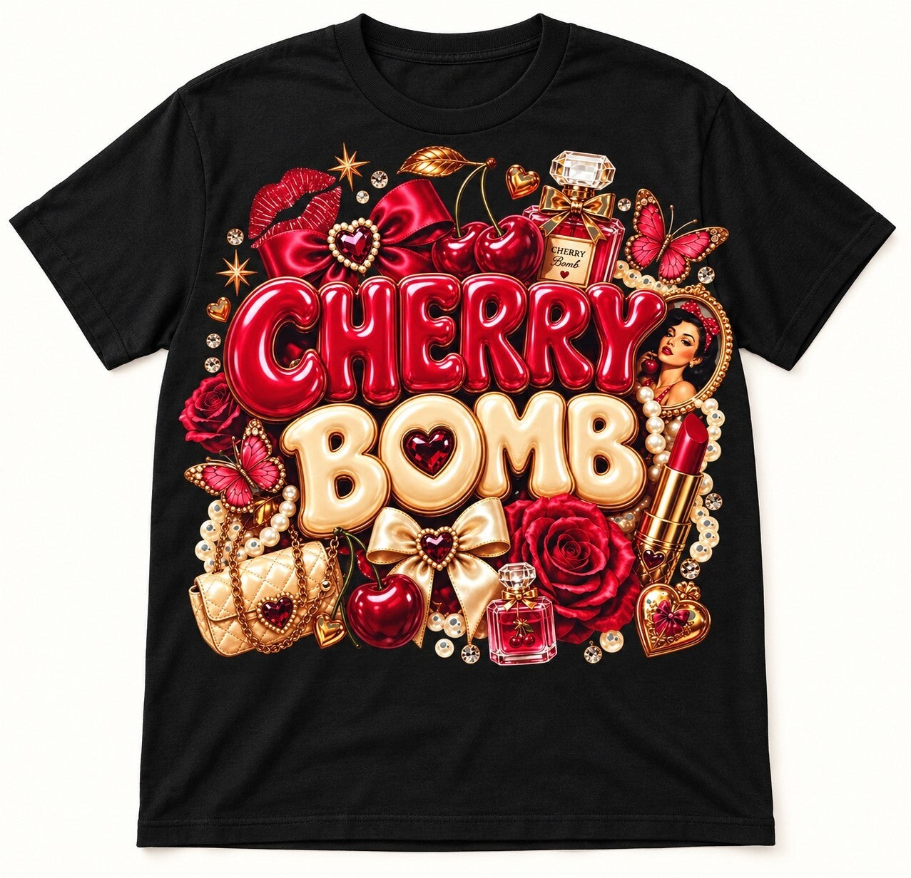Cherry Bomb Vintage Glam Tee