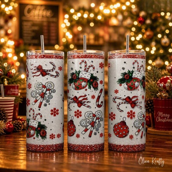 16oz Candy Cane Café Christmas Wrap
