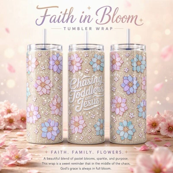 16oz Acrylic Snow Globe Tumbler - Chasing Toddlers and Jesus