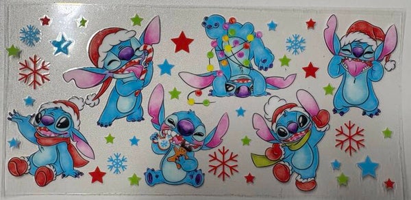 Stitch’s Christmas Cheer — 16 oz Acrylic Snow Globe Tumbler