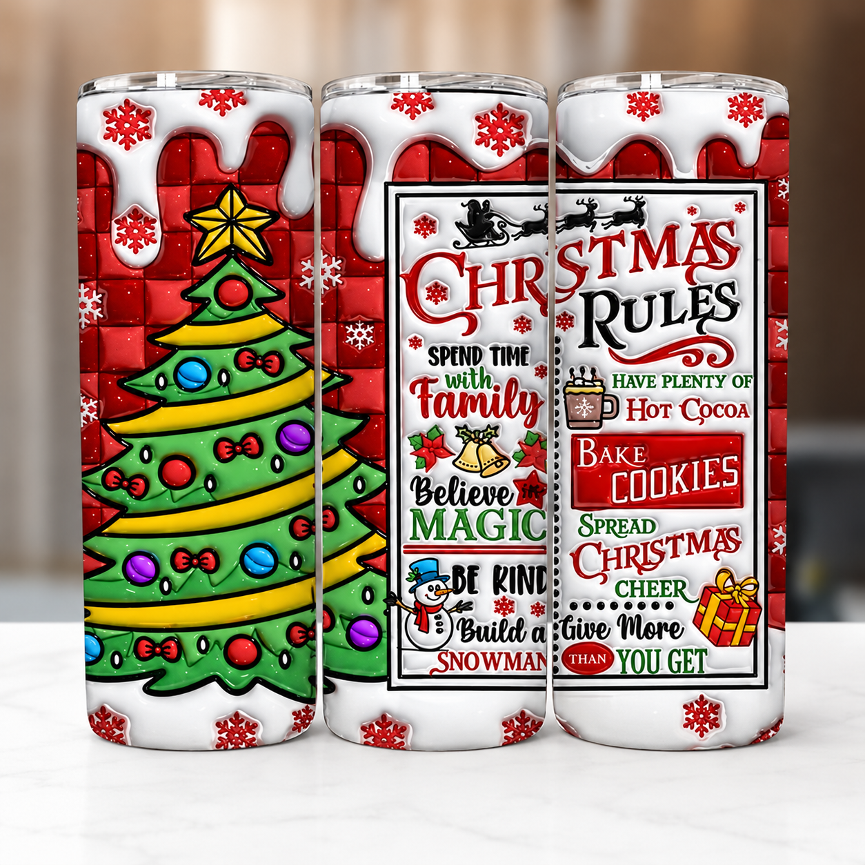 Christmas Rules — 20 oz Sublimation Tumbler