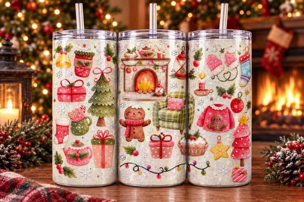 16oz Acrylic Snow Globe - Cozy Christmas Cottage