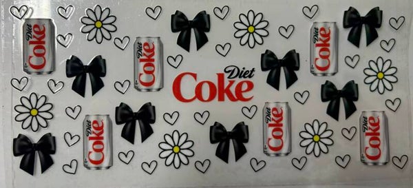 Diet Coke & Bows — 16 oz Acrylic Snow Globe Tumbler