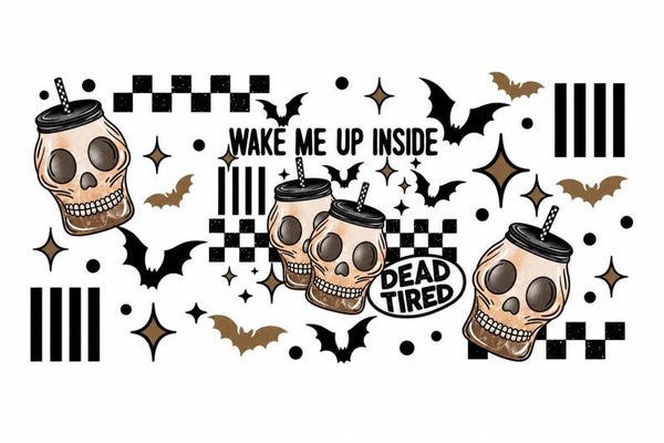 Dead Tired Coffee Crew — 16 oz Acrylic Snow Globe Tumbler