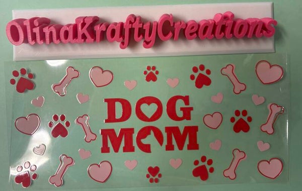 Dog Mom with Hearts and Bones