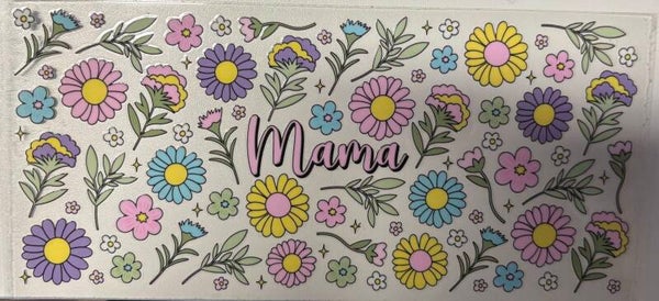 Mama’s Pastel Garden — 16 oz Acrylic Snow Globe Tumbler