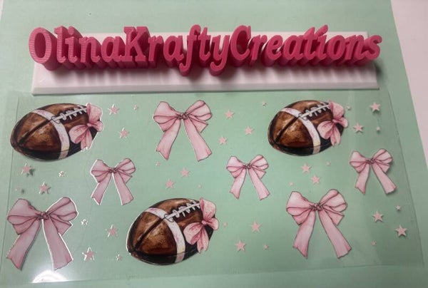 Football with Pink Bows