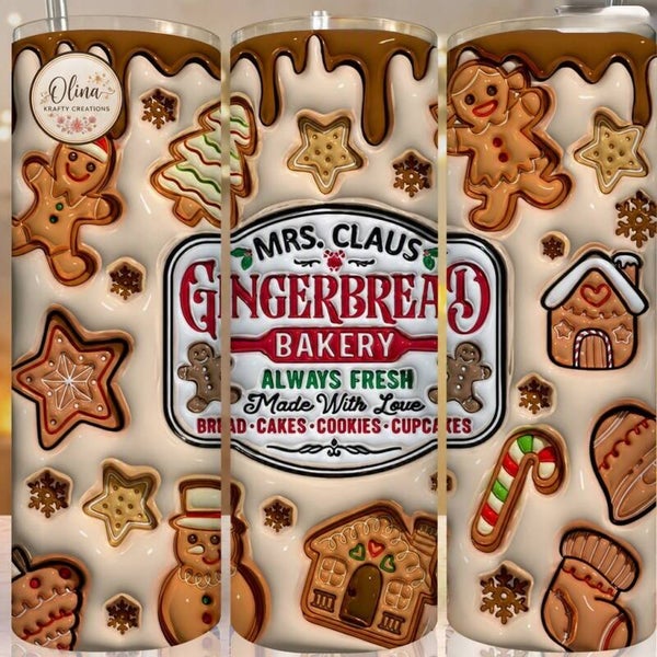 Mrs. Claus Gingerbread Bakery Tumbler