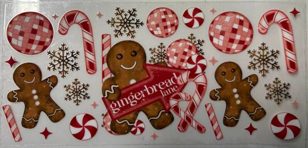Gingerbread Lane — 16 oz Acrylic Snow Globe Tumbler