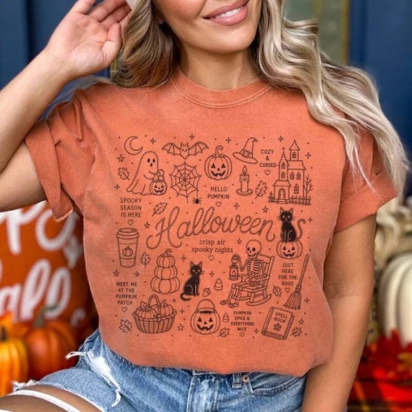 Halloween faux stitch collage
