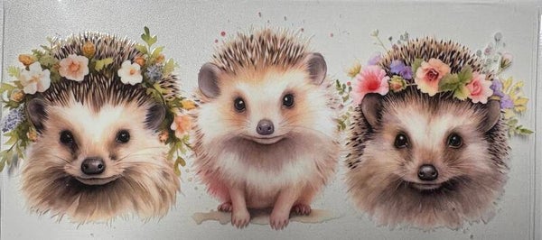 Hedgehog Garden Friends — 16 oz Acrylic Snow Globe Tumbler