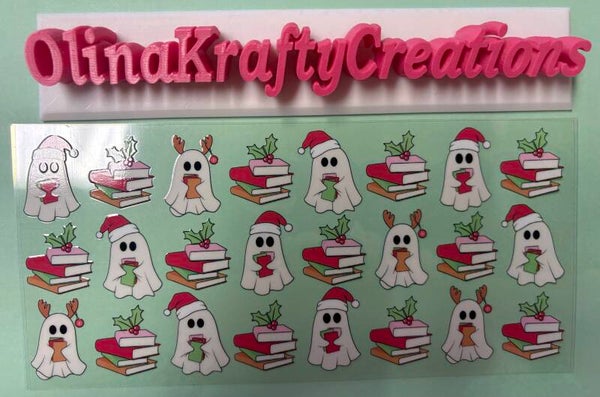 Christmas Ghost with books