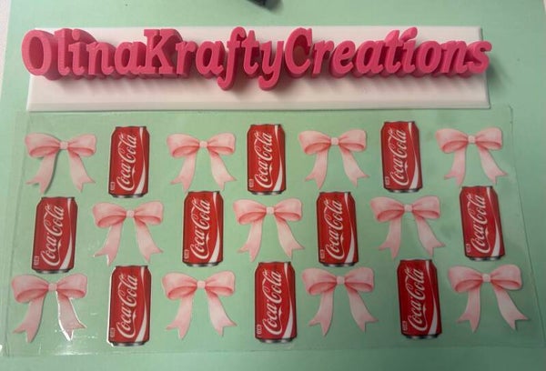 Coke with Pink bows