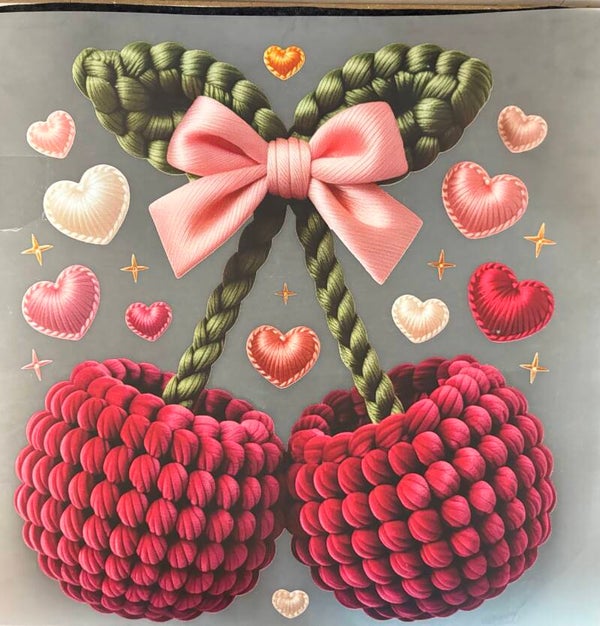 Coquette Cherry Faux Yarn