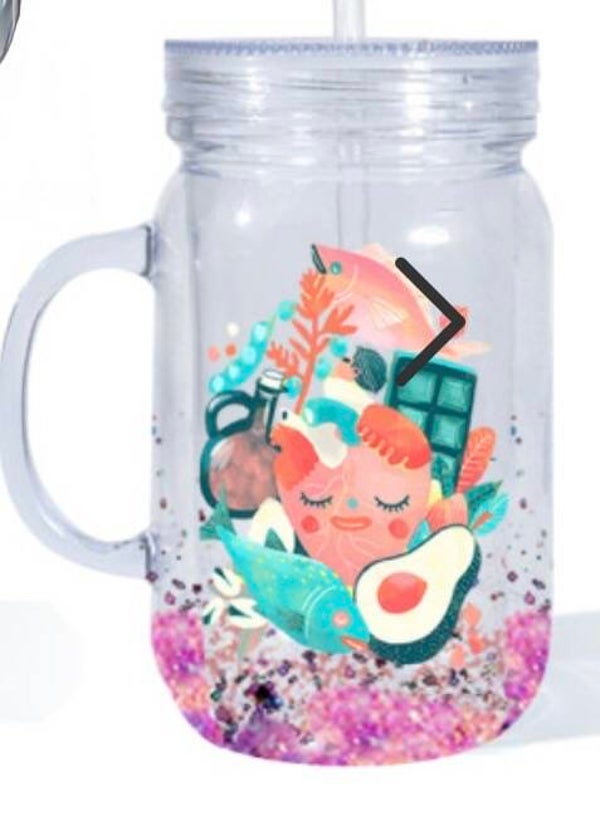 20 ounces Acrylic Mason Jar