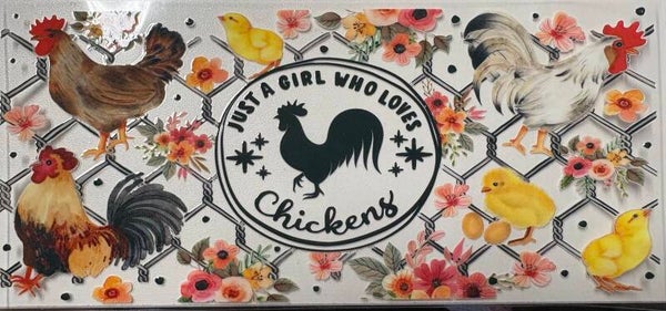 Just a Girl Who Loves Chickens — 16 oz Acrylic Snow Globe Tumbler