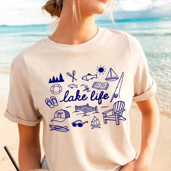 Lake life (Navy ink)