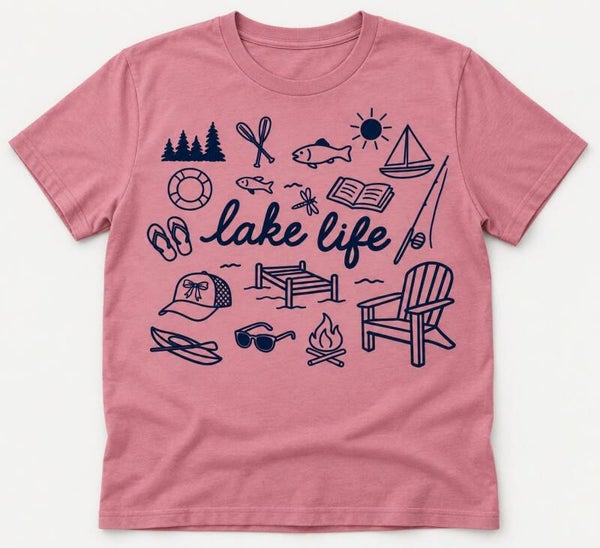 Lake Life Doodle Tee