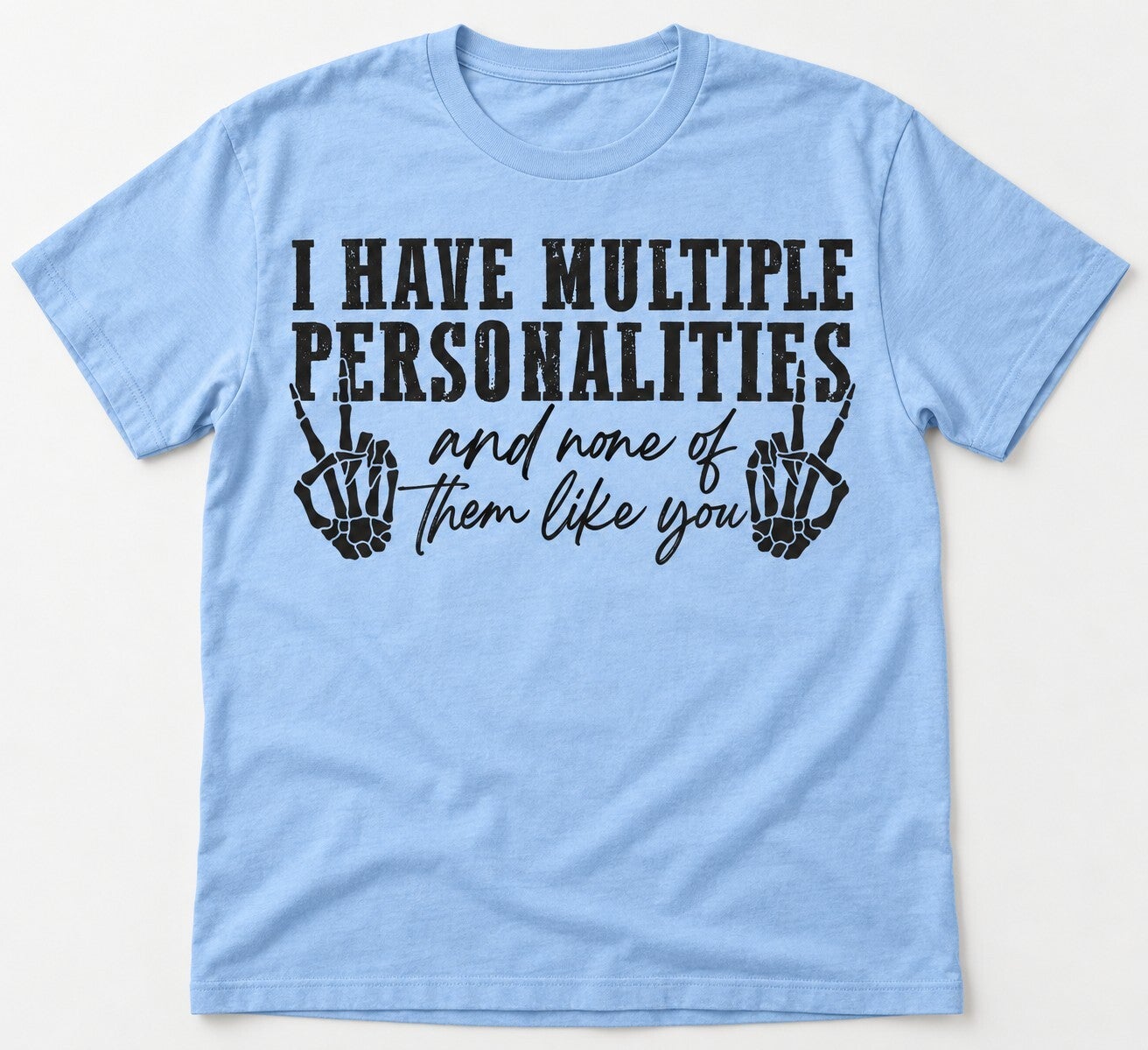 Multiple Personalities Skeleton Peace Tee