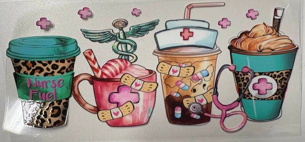 Nurse Fuel Café — 16 oz Acrylic Snow Globe Tumbler