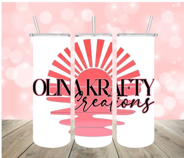 Olina Krafty Creations Branded Sunburst Tumbler
