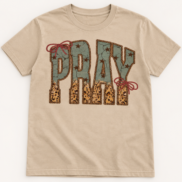 Pray Western Leopard Bow Tee