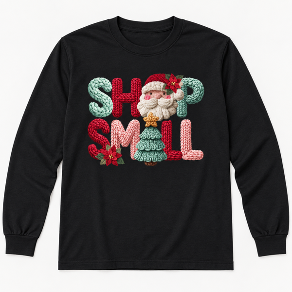 Shop Small Christmas Faux Yarn Tee