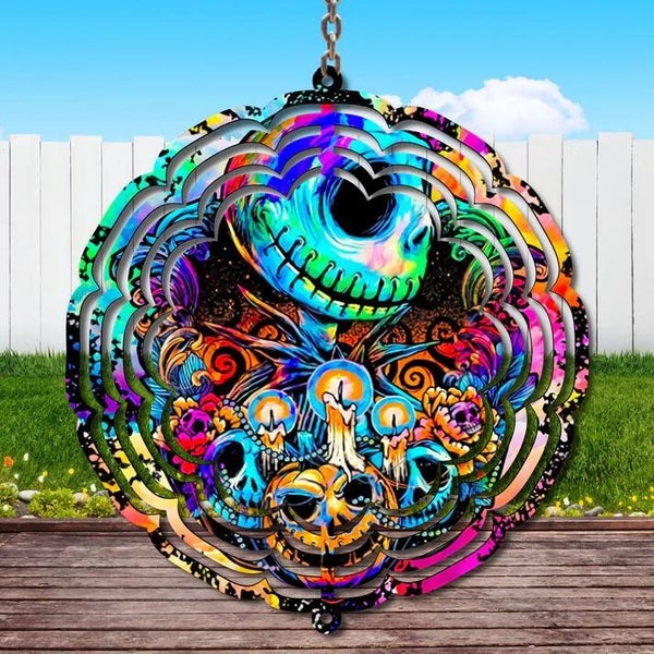 10 inch Skellington Wind Spinner