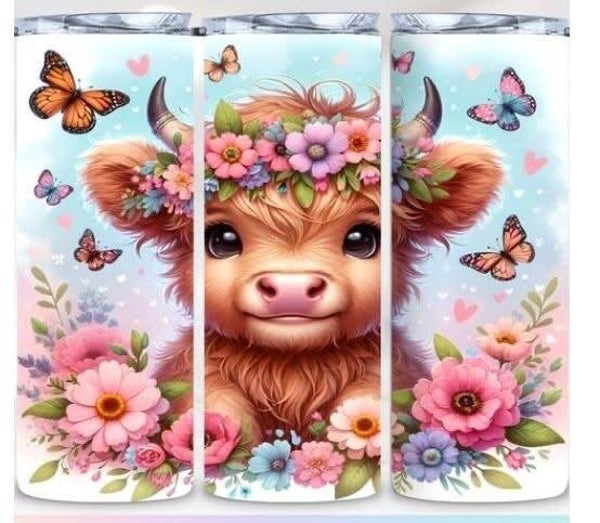 Baby Cow with Flower Crown