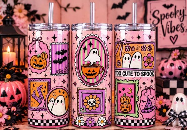 16oz Acrylic Snow Globe Tumbler - Spooky Sweetness