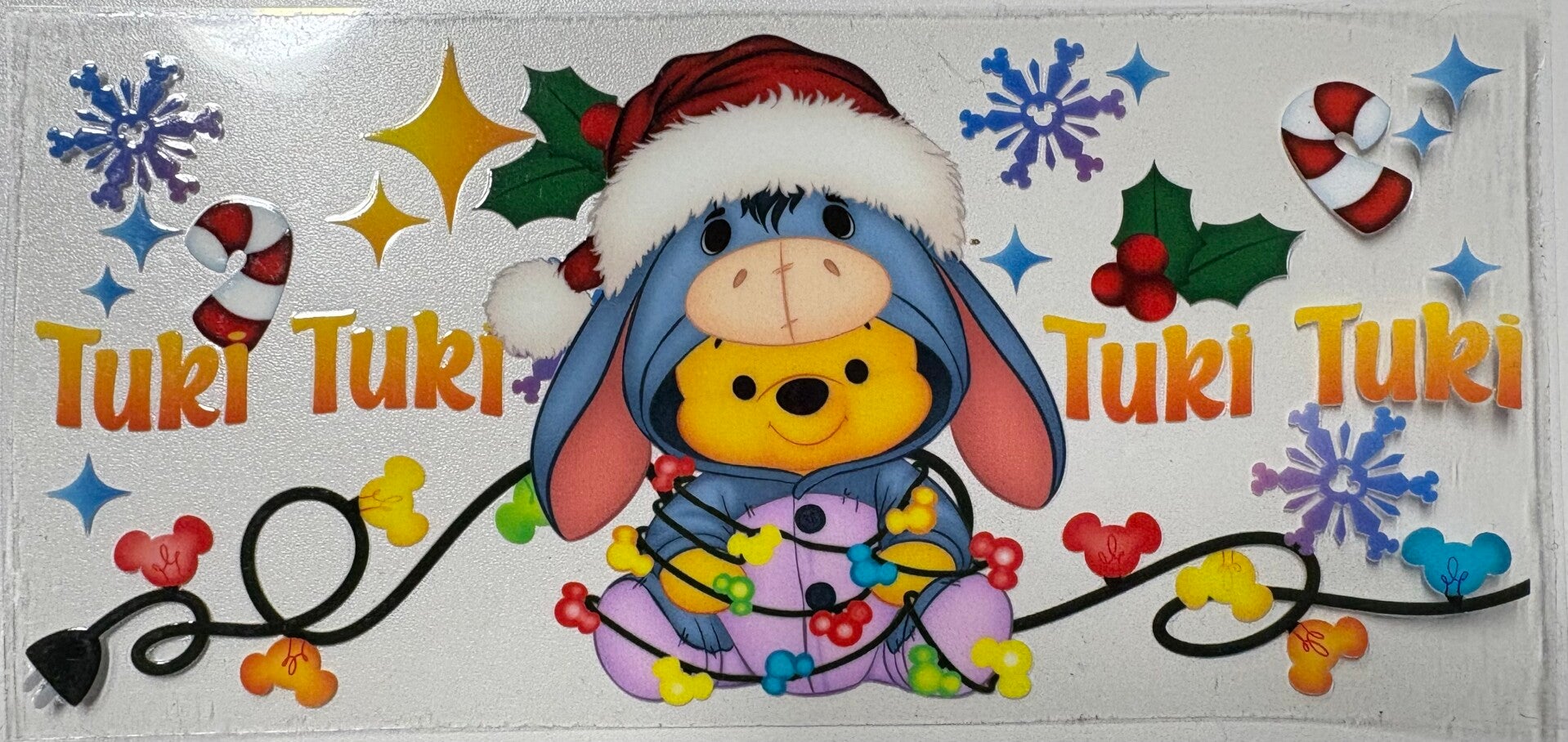 Tuki Tuki Christmas Lights — 16 oz Acrylic Snow Globe Tumbler