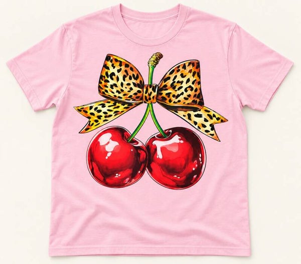 Wild Cherry Leopard Bow Tee