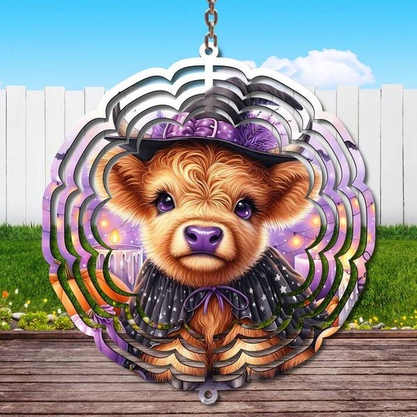 10-inch Witchy Cow Wind Spinner