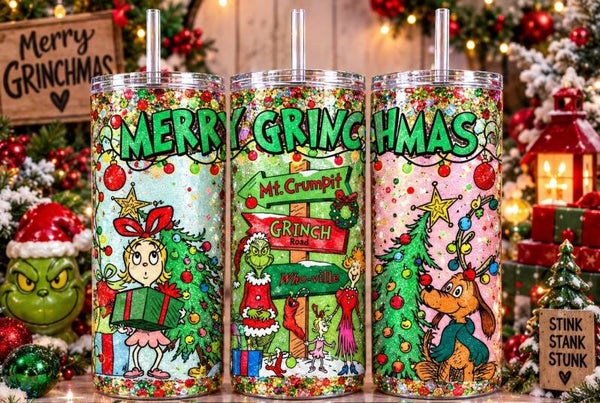 16oz Acrylic Snow Globe - Merry Grinchmas