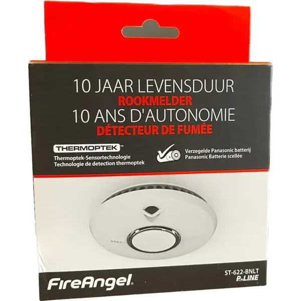 Thermische rookmelder Fire Angel ST622 10 jaar batarij