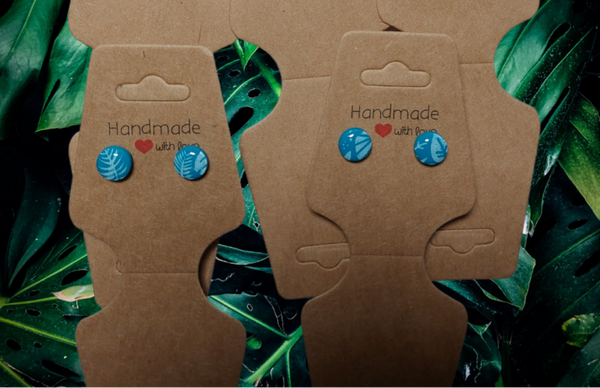 Puces bleues motifs feuilles