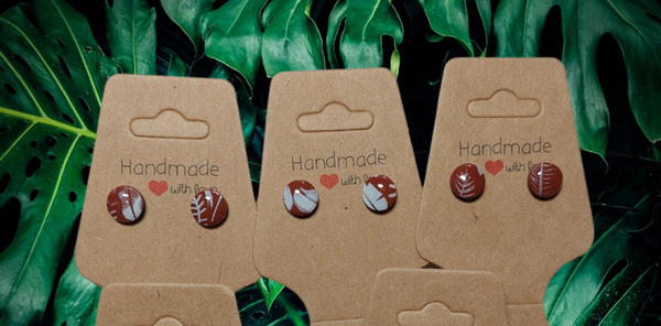 Puces caramel motifs feuilles