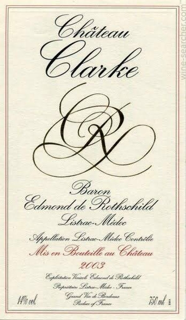 Château Clarke 2006 - Listrac en Médoc - Edmond de Rothschild 0,75L