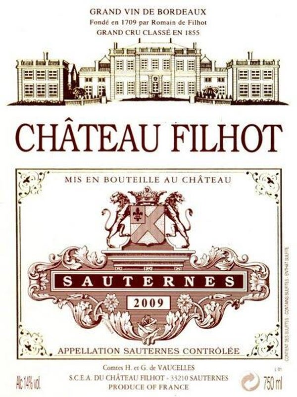 Château Filhot 2019 Sauternes 0,75L