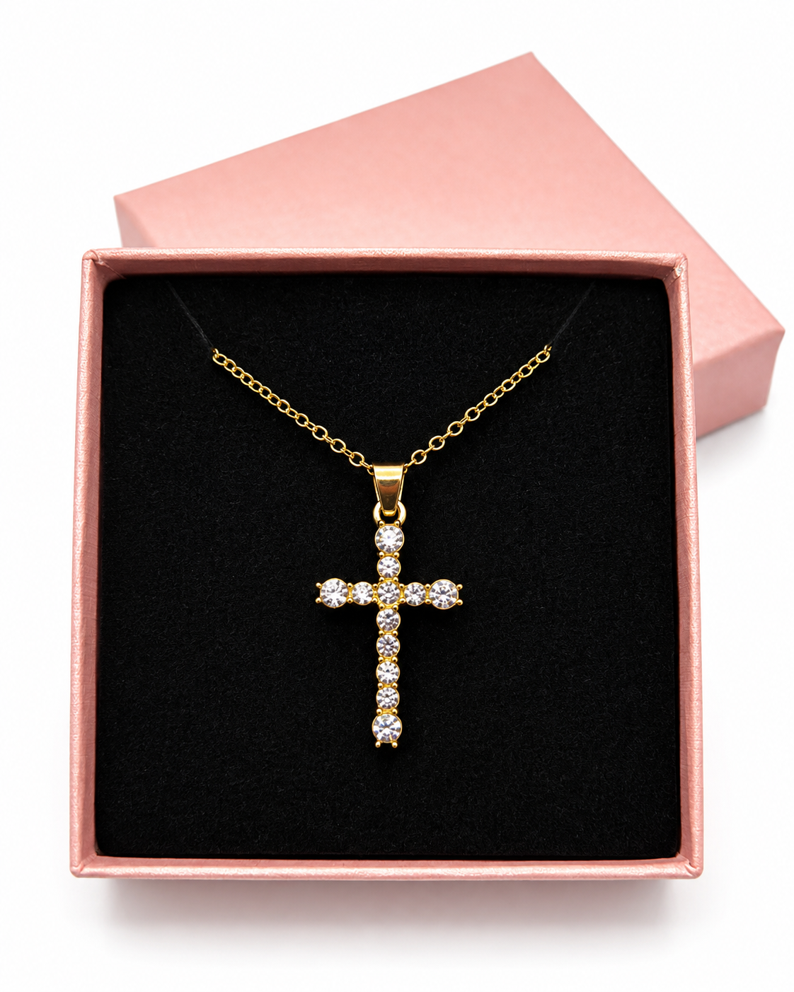 Diamanté Cross Necklace