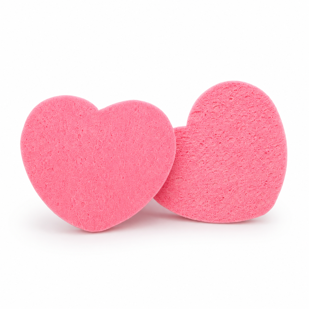 Twin-pack Heart Shaped Facial Sponge
