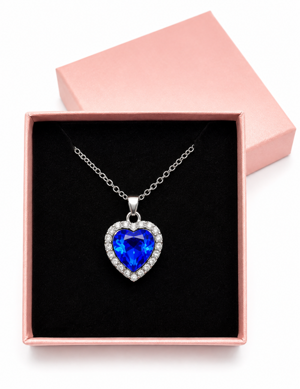 Blue Heart Necklace