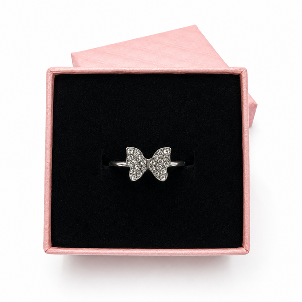 Diamanté Butterfly Ring