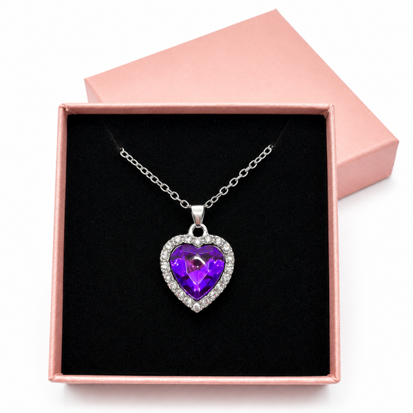 Purple Heart Necklace