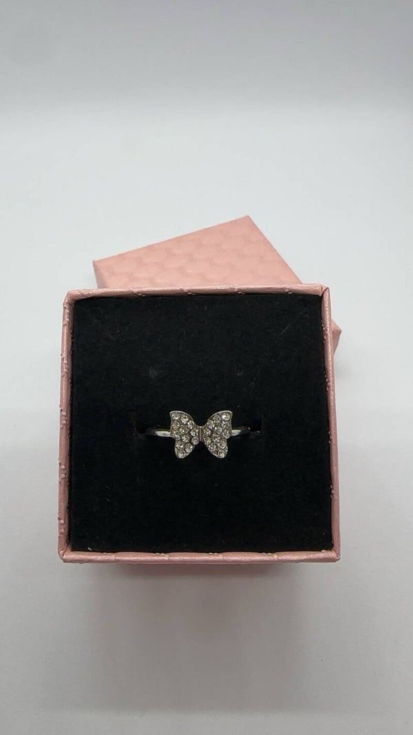 Diamanté Butterfly Ring